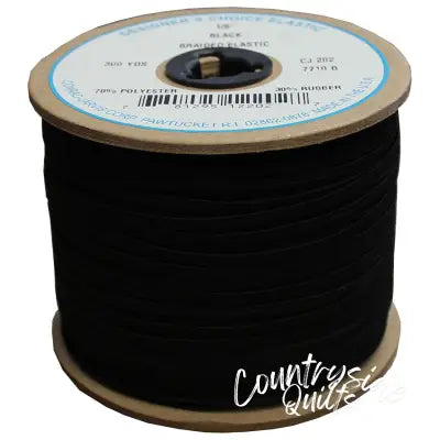 Braid Elastic 1/8in x 300yd Black