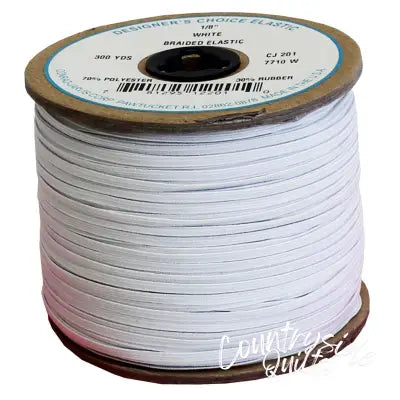 Braid Elastic 1/8in x 300yd White