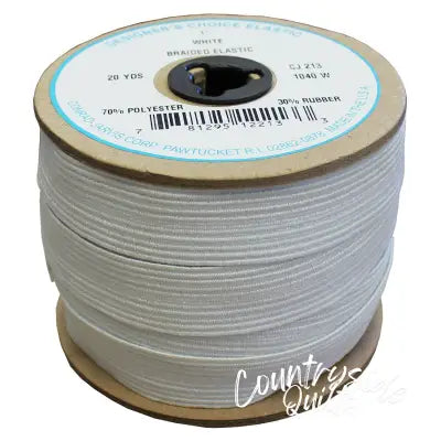 Braid Elastic 1in x 20yd White