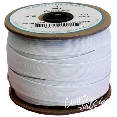 Braid Elastic 3/4in x 30yd White