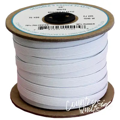 Braid Elastic 3/8in x 70yd White