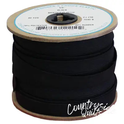 Braid Elastic 5/8in x 40yd Black