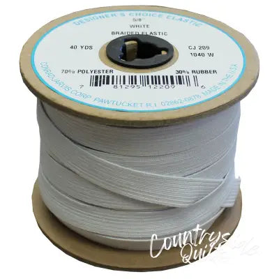 Braid Elastic 5/8in x 40yd White