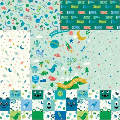 Brave Your Way 1 Yard Bundle Mint, 6pcs