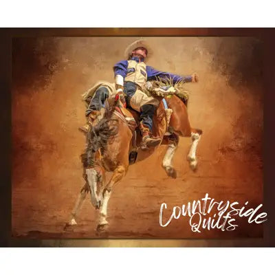 Bronc Rider Three Panel 20in x 16in