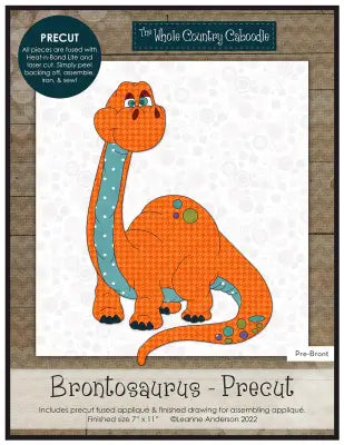 Brontosaurus Precut Fused Applique Pack