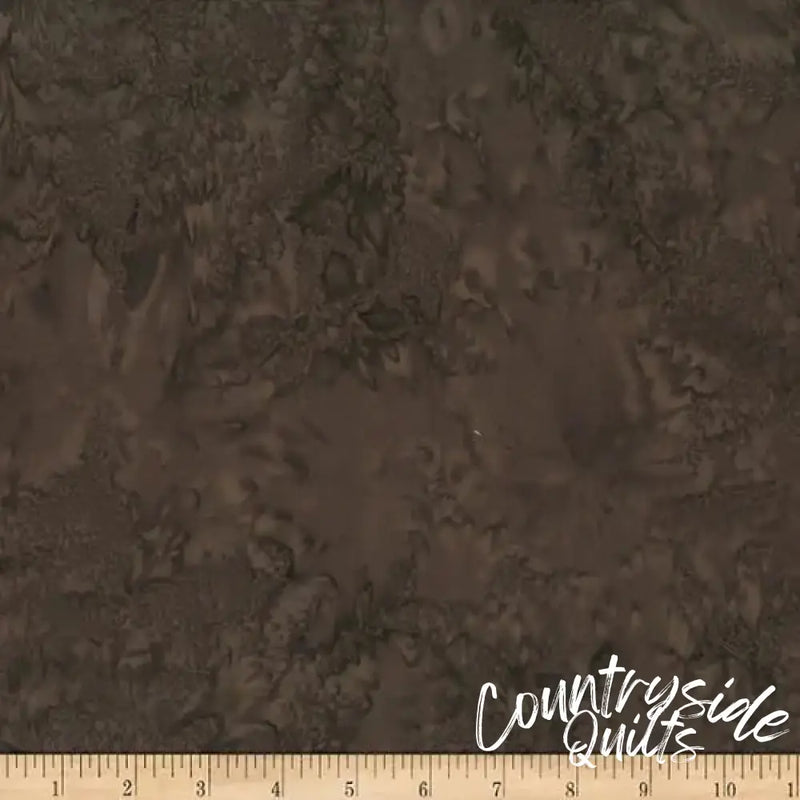 Brown Chestnut Watercolor Waves Batik Wideback Fabric per yard