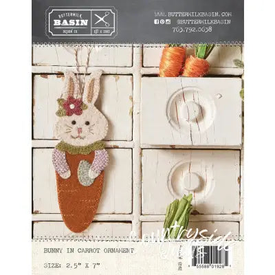 Bunny in Carrot Ornament
