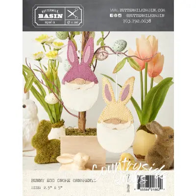 Bunny Egg Gnome Ornaments