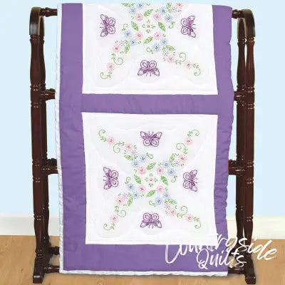 Butterflies & Flowers 18in Quilt Blocks