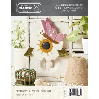 Butterfly & Flower Ornament