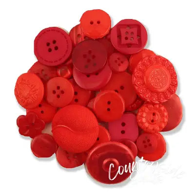 Button Grab Bag Big Red