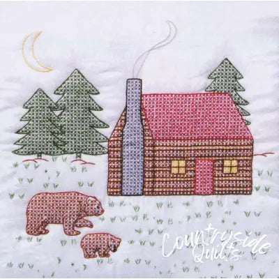 Cabin & Bears Quilt Block Set