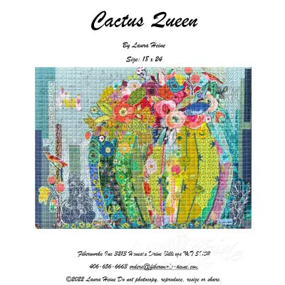 Cactus Queen Collage Pattern by Laura Heine