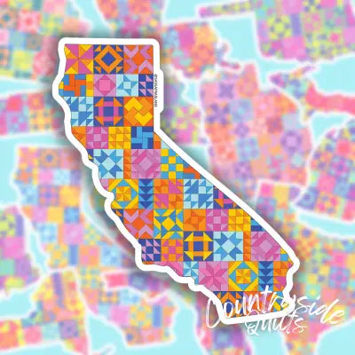 California State Quilt Stickers 6pk