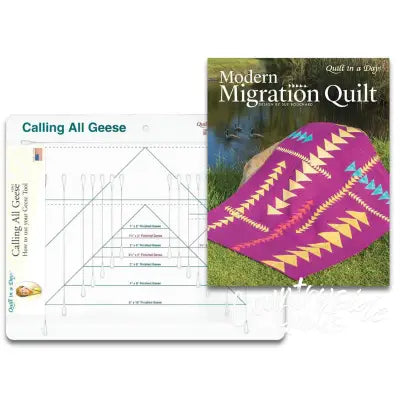 Calling All Geese Ruler with Modern Migration Quilt Book 1088QD