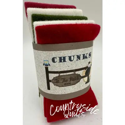 Candy Cane Wool Chunks 5pc 9in x 10in