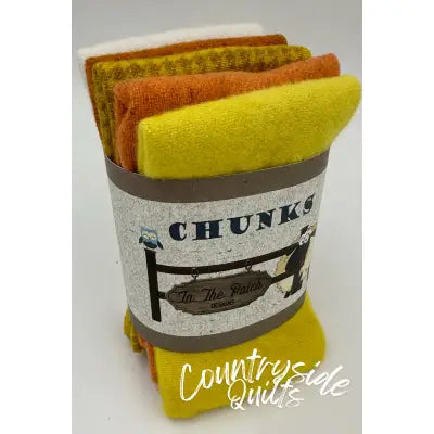 Candy Corn Wool Chunks 5pc 9in x 10in