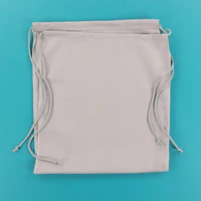 Canvas Cinch Backpack Blank Light Grey