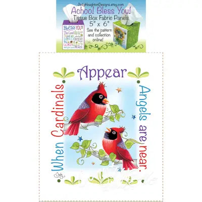 Cardinal Tissue Box Cover Panel