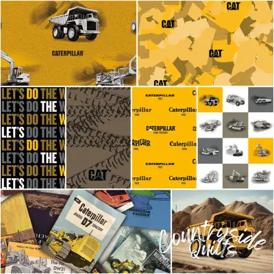 Caterpillar 100 Years 1 Yard Bundle Yellow, 8 Pcs.