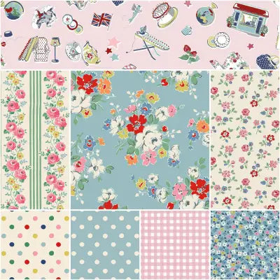 Cath Kidston® Signature Collection 1 Yard Bundle Blue, 8pcs