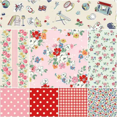 Cath Kidston® Signature Collection 1 Yard Bundle Pink, 8pcs