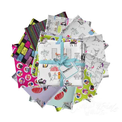 Cats in Paris 10pc Fat Quarter Bundle Pack