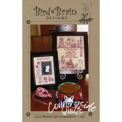 Cats Perfect World - Redwork