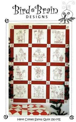 CD Here Comes Santa  Quilt Machine Embroidery