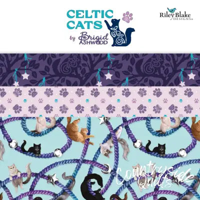 Celtic Cats Fat Quarter Bundle, 21 Pcs.