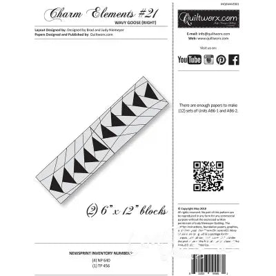 Charm Elements 21 6in Wavy Goose Right