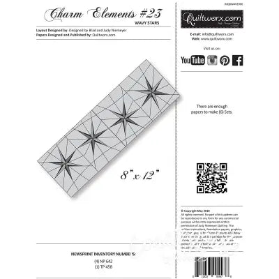 Charm Elements 23 8in Wavy Stars