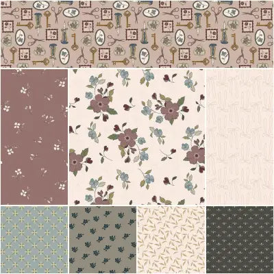Charmed & Treasured 1 Yard Bundle Latte, 8pcs
