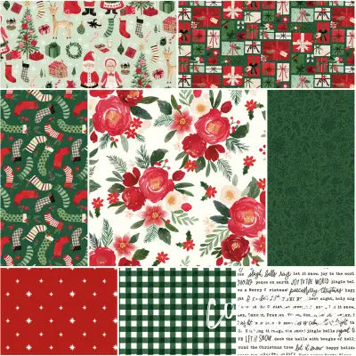 Charming Christmas 1 Yard Bundle Cloud, 8pcs