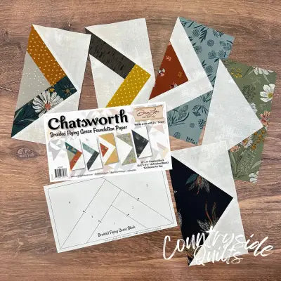 Chatsworth Braided Flying Geese Foundation Paper