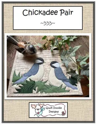 Chickadee Pair Mug Rug