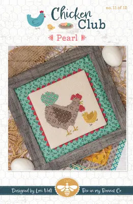 Chicken Club Cross Stitch Pattern of the Month 11 Pearl