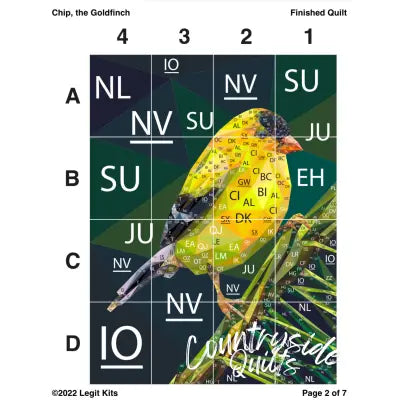 Chip the Goldfinch Quilt Kit