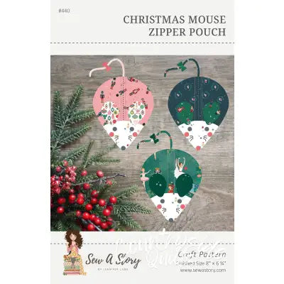 Christmas Mouse Zipper Pouch