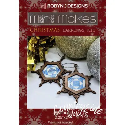Christmas Snowflake Earring Walnut