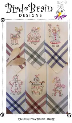 Christmas Tea Towels Machine Embroidery