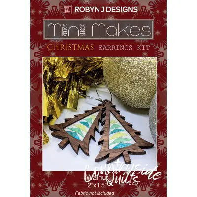 Christmas Tree Earring Walnut