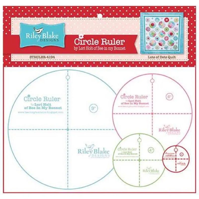Lori Holt Circle Ruler Set - 2’’ 4’’ 6’’ 9’’ 305635