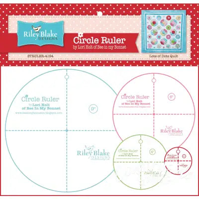 Lori Holt Circle Rulers With 9in , 6in , 4in  and 2in