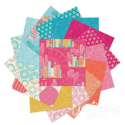 Cityscape Day 10in Squares, 42pcs/bundle