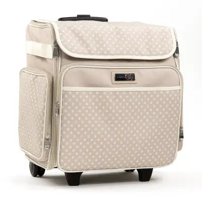 Classic Rolling Craft Tote Tan Dot