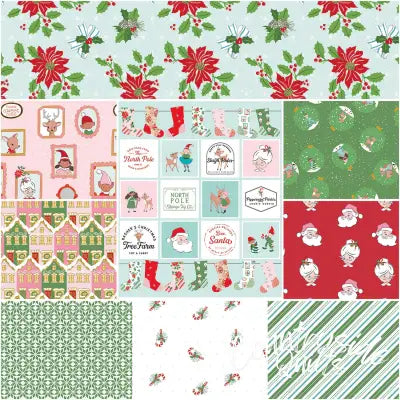 Claus & Co. 1 Yard Bundle Blue, 9pcs