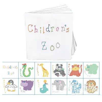 Cloth Nursery Books 12pgs 8in x 8in Childrens Zoo