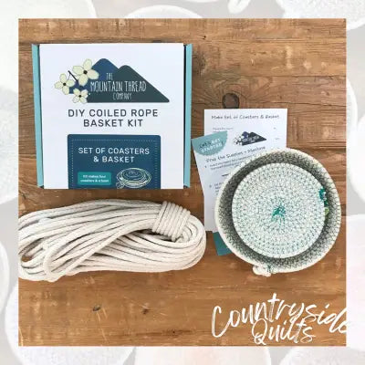 Coiled Rope Basket Kit Coasters & Basket